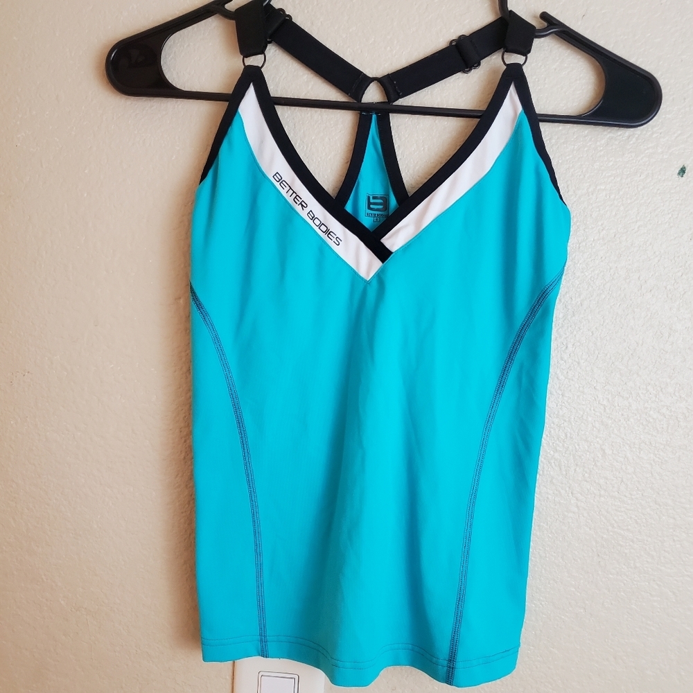 Better Bodies Blue Sleeveless Racerback Active Top